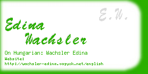 edina wachsler business card